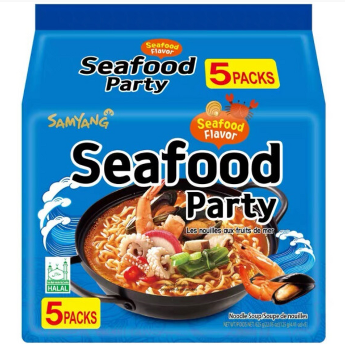 Samyang Seafood Party ( Seafood Flavor Noodle) 125g x 5 pieces (6658230517946)